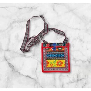 Handmade Crossbody Pouch Purse Hand Embroidered Stitched Boho Bag